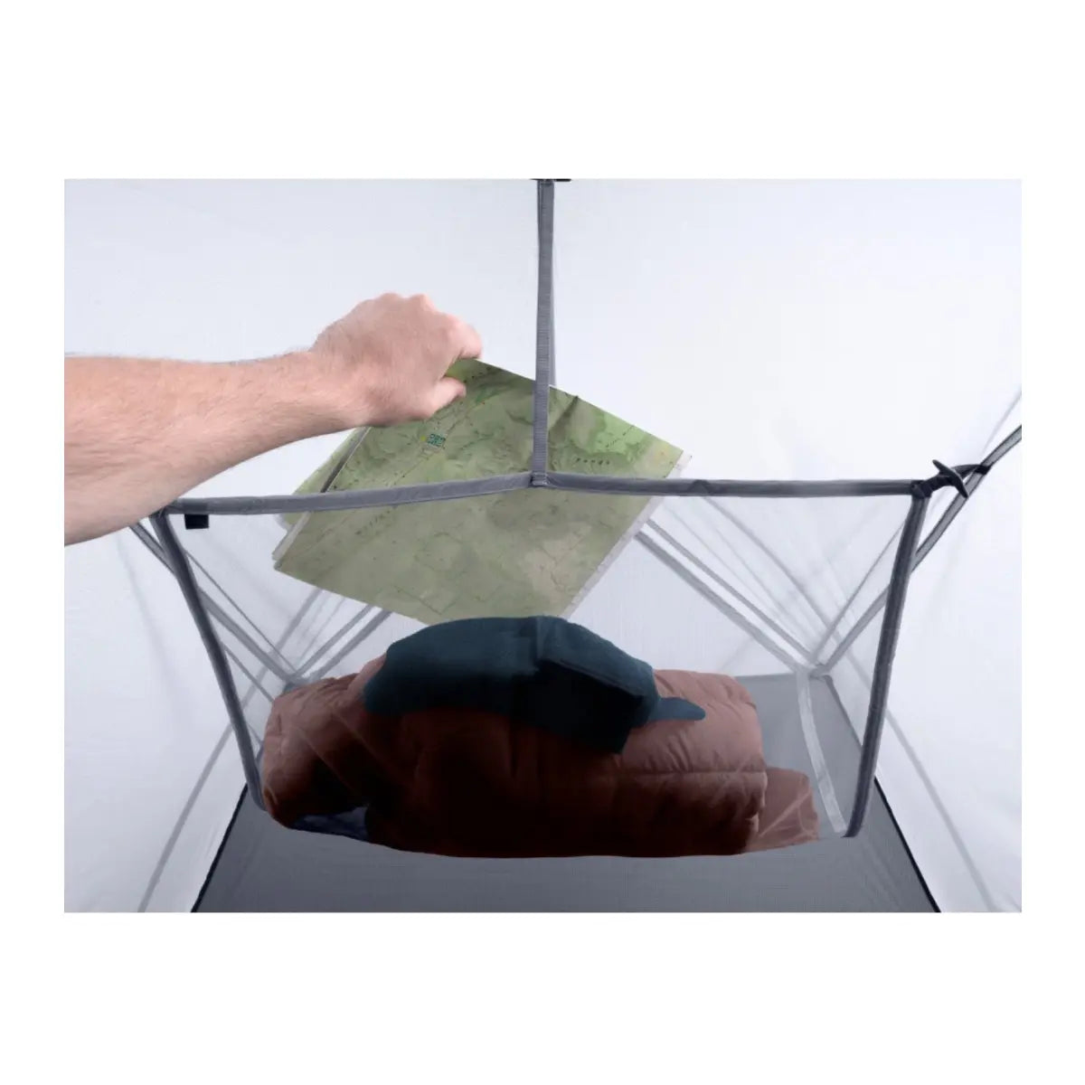 Store clothes, headlamps and other essentials within easy reach