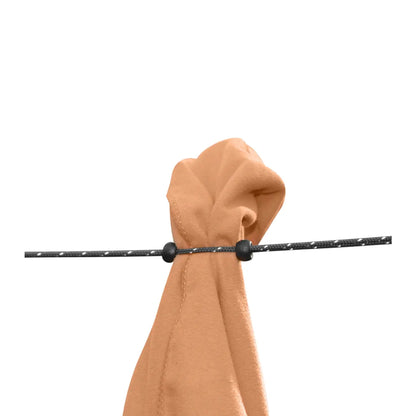 Unique beaded cord design secures items even in the wind