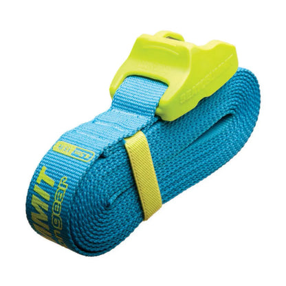 Includes elastic loop to keep strap rolled up