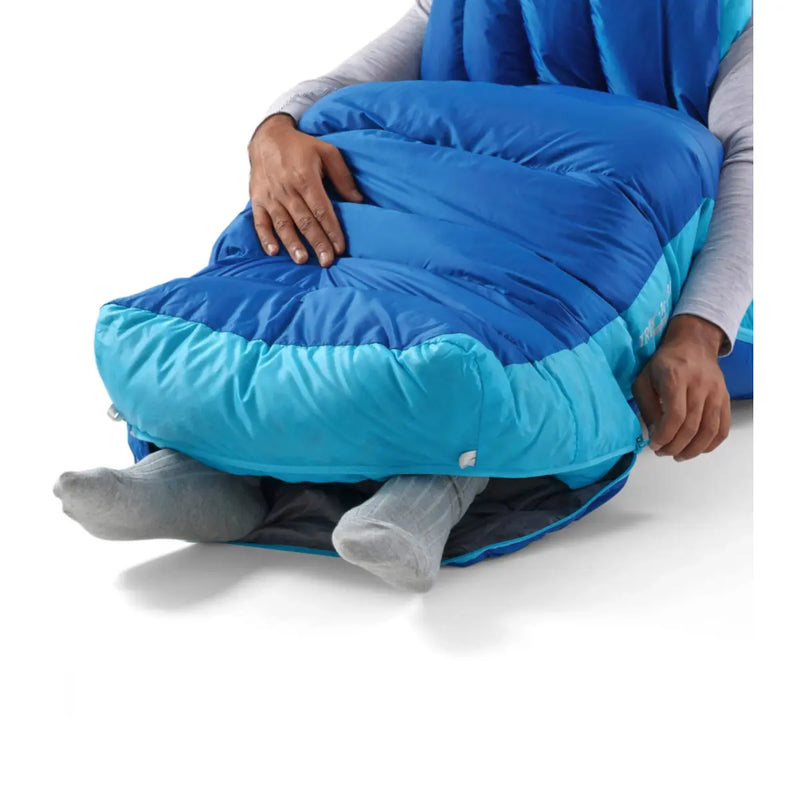 Open the footbox zipper for ventilation