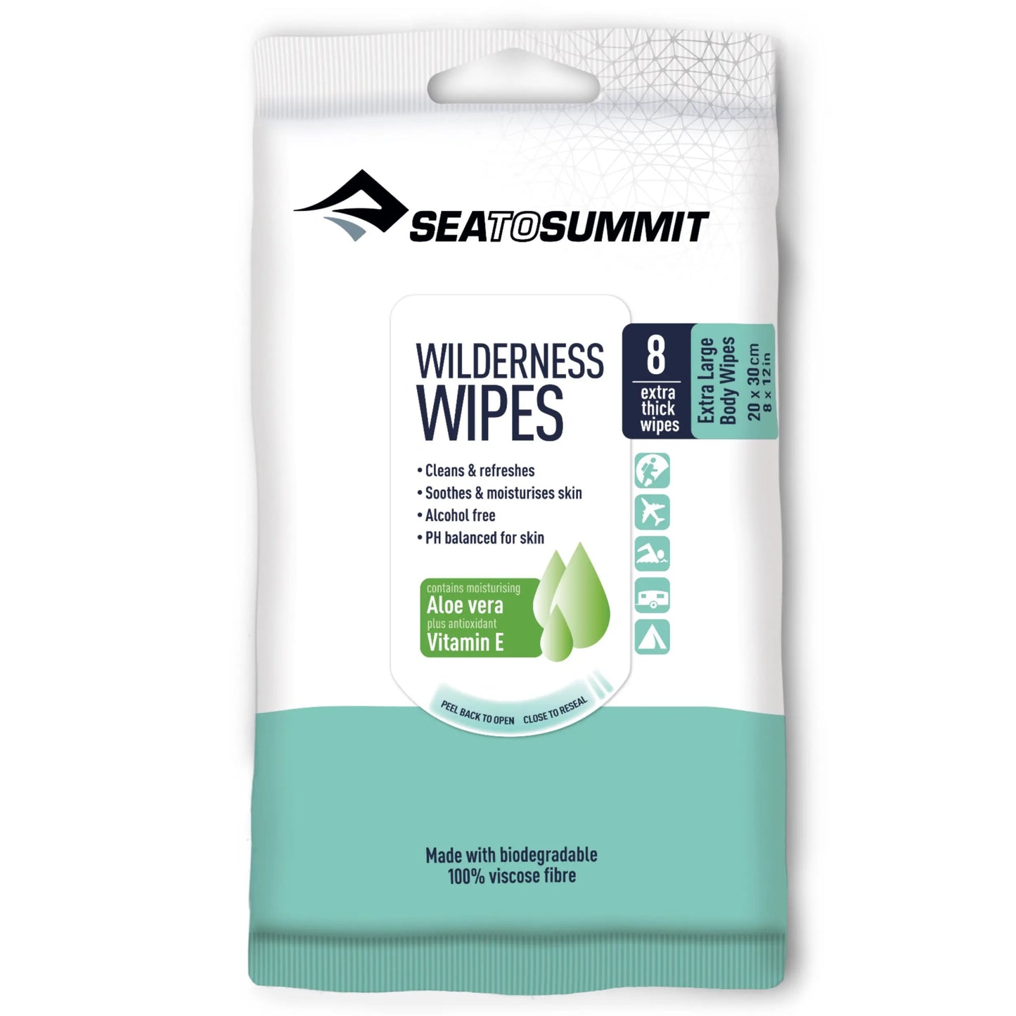 Sea to Summit Wilderness Wipes - XL Size (8 Extra Thick Wipes)