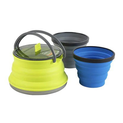 Sea to Summit X-Set 11 - 1.3L X-Pot Collapsible Kettle, 2 X-Mugs - Lime - Storage Sack Included