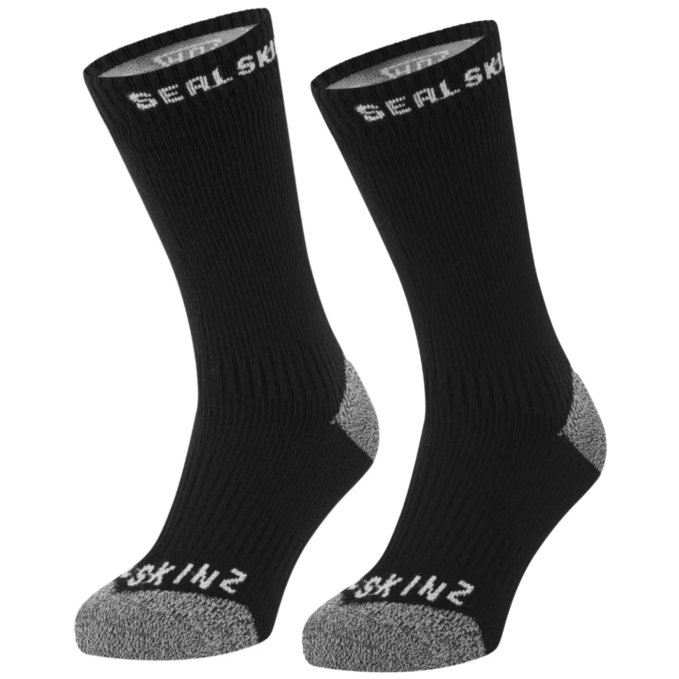 Sealskinz Briston Waterproof All Weather Mid Length Sock with Hydrostop (Black) - Small