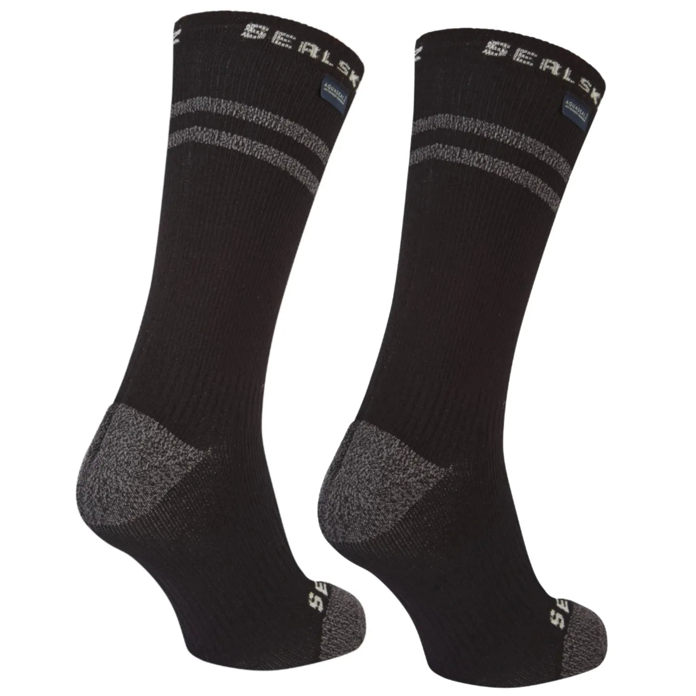 Sealskinz Scoulton Waterproof Warm Weather Mid Length Sock with Hydrostop (Medium) - Black