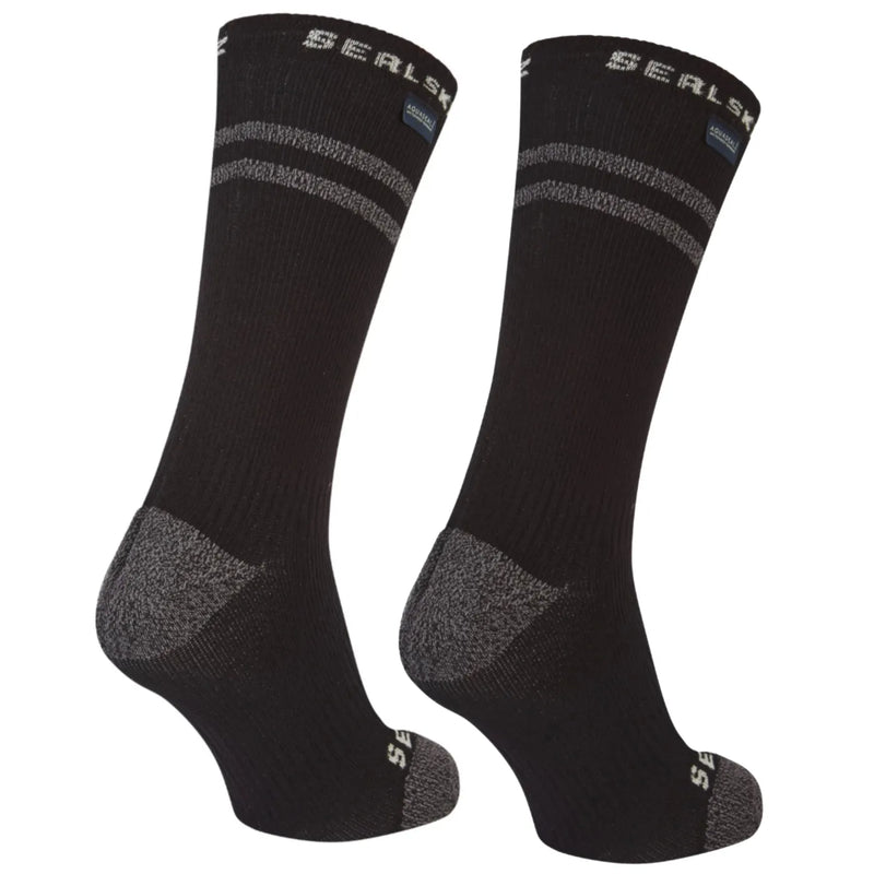 Sealskinz Scoulton Waterproof Warm Weather Mid Length Sock with Hydrostop (Medium) - Black
