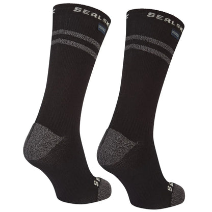 Sealskinz Scoulton Waterproof Warm Weather Mid Length Sock with Hydrostop (Large) - Black