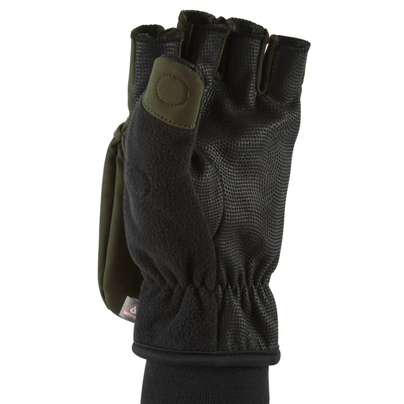 Sealskinz Walpole Windproof Cold Weather Convertible Mitt (Medium) - Olive Green / Black