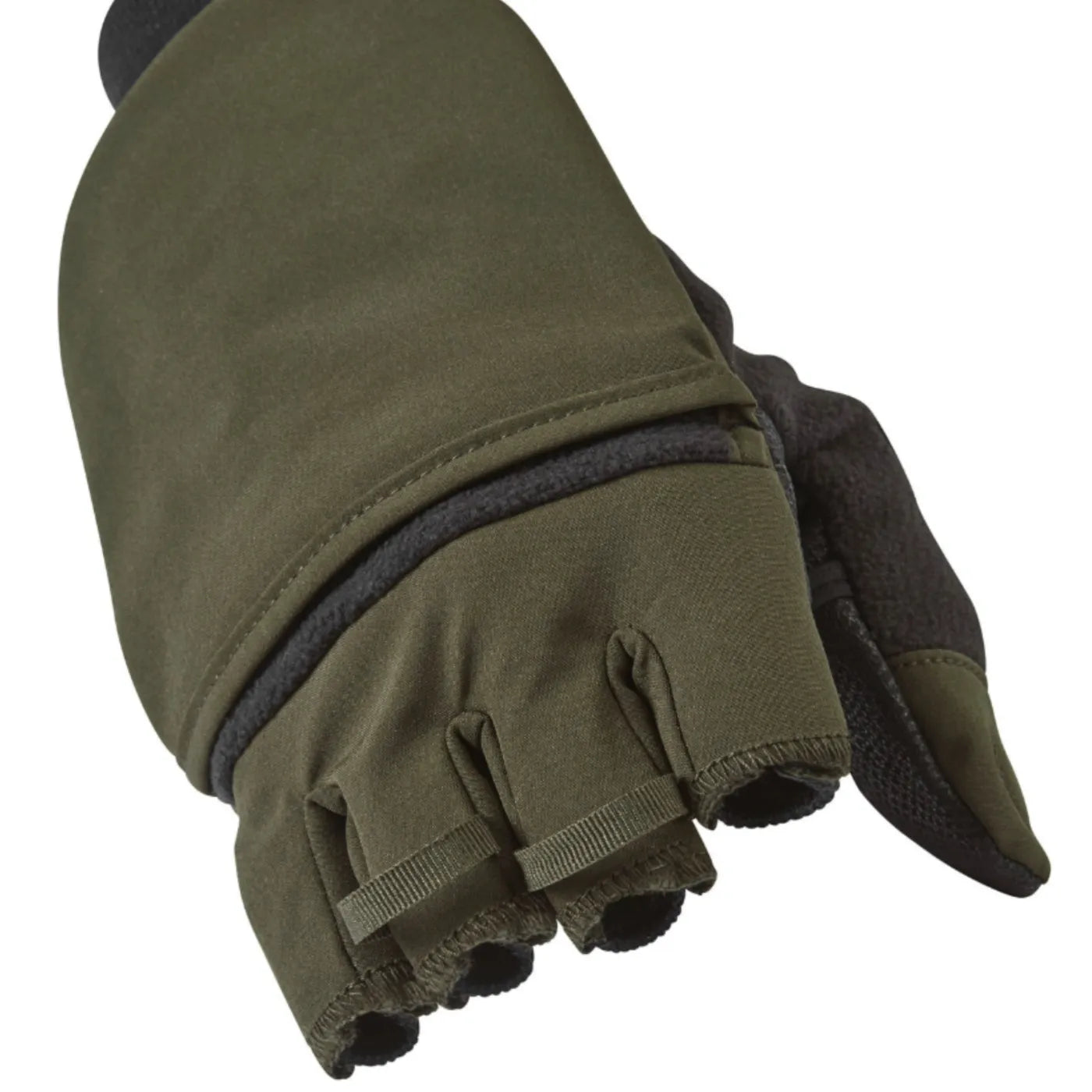 Sealskinz Walpole Windproof Cold Weather Convertible Mitt (Small) - Olive Green / Black