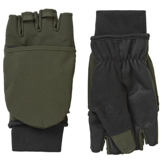 Sealskinz Walpole Windproof Cold Weather Convertible Mitt (X-Large) - Olive Green / Black