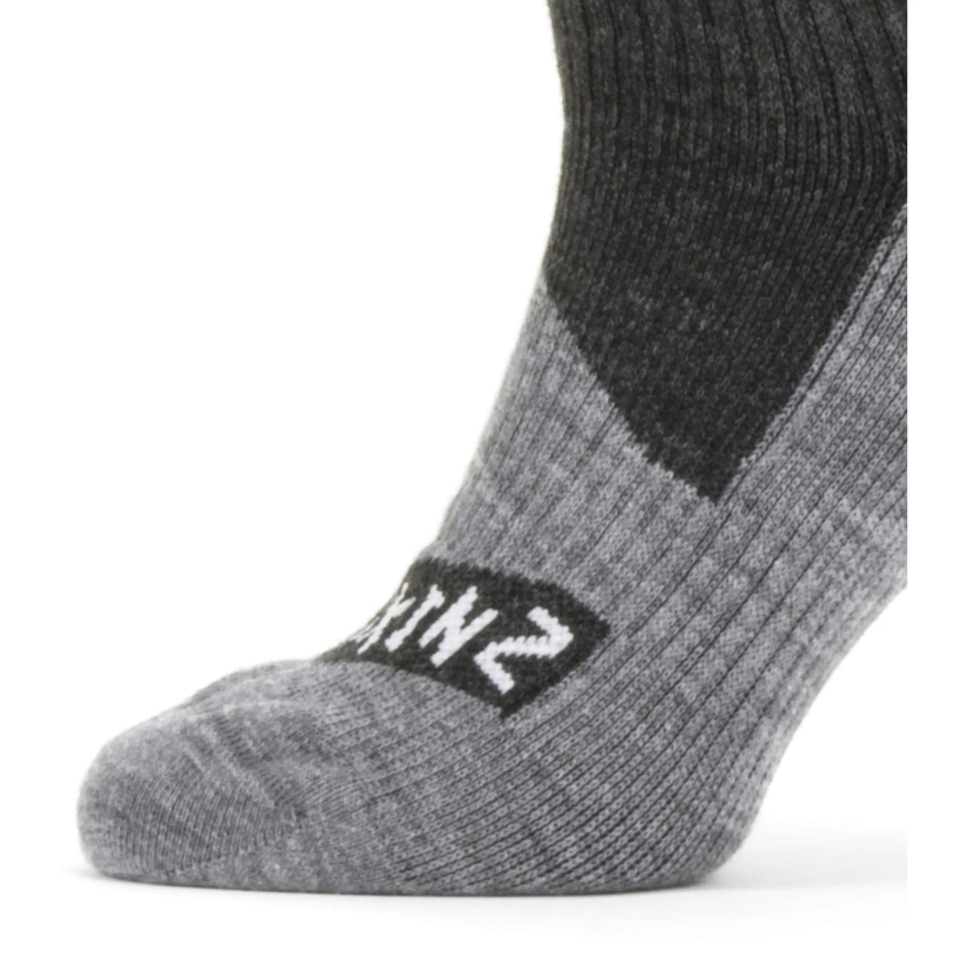 Sealskinz Waterproof All Weather Ankle Length Socks - Black / Grey - Medium