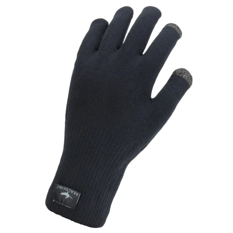 Sealskinz Waterproof All Weather Ultra Grip Knitted Glove (Black) - Large