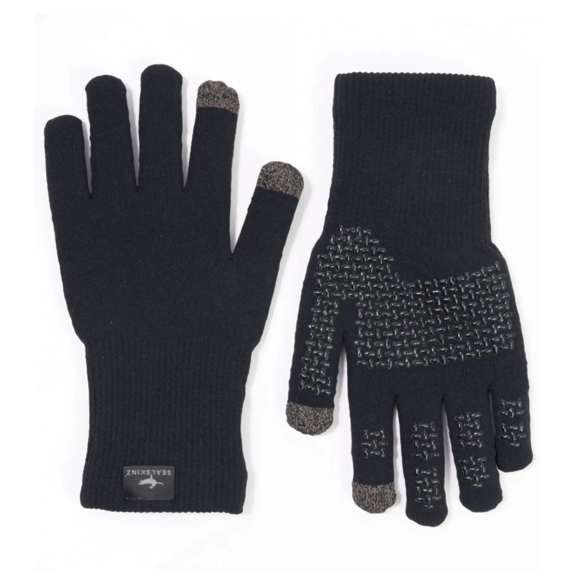 Sealskinz Waterproof All Weather Ultra Grip Knitted Glove (Black) - Small