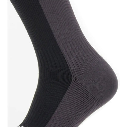 Sealskinz Waterproof Cold Weather Knee Length Socks - Black / Grey - Small