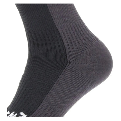 Sealskinz Waterproof Cold Weather Mid Length Socks - Black / Grey - Small