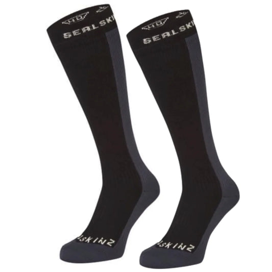 Sealskinz Worstead Waterproof Cold Weather Knee Length Sock (Black) - Small