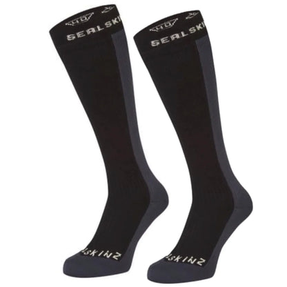 Sealskinz Worstead Waterproof Cold Weather Knee Length Sock (Black) - Medium