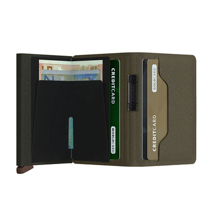 Holds 6 extra cards, banknotes and business cards