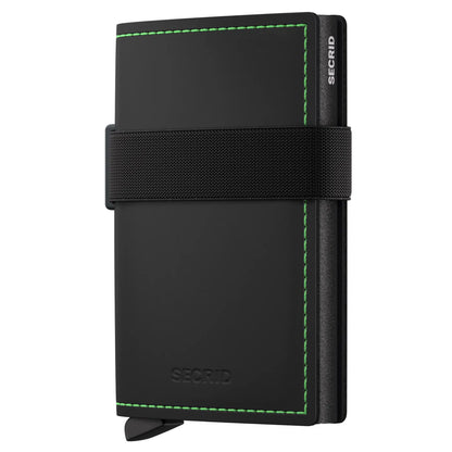 Secrid Bandwallet Compact RFID Wallet - Matte Black / Green