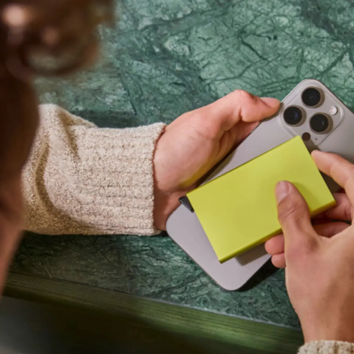 Secrid Cardprotector for Magsafe - Compact RFID Card Wallet - Lime