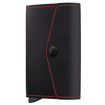 Secrid Envelope Wallet Compact RFID Card Wallet - Matte Black / Red