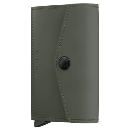 Secrid Envelope Wallet Compact RFID Card Wallet - Matte Green / Black