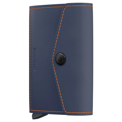 Secrid Envelope Wallet Compact RFID Card Wallet - Matte Nightblue / Orange