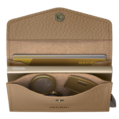 Secrid Envelope Wallet Compact RFID Card Wallet - Pebble Cappuccino