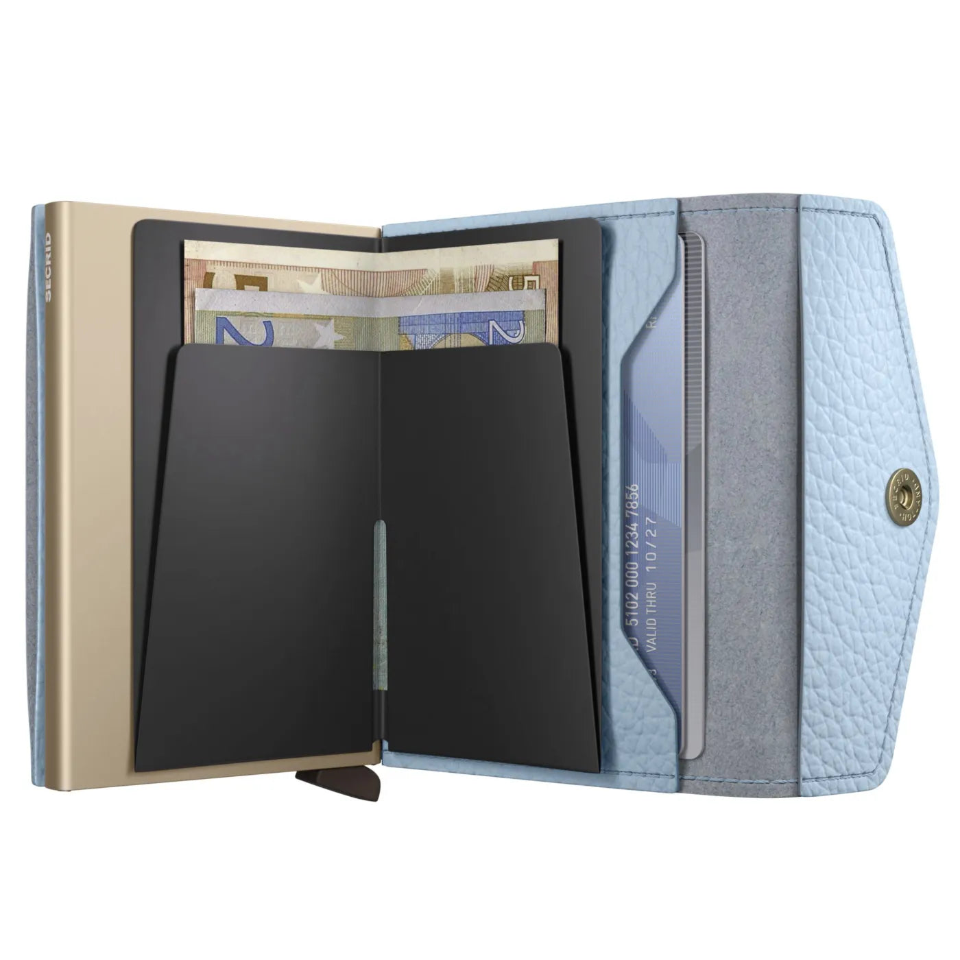 Secrid Envelope Wallet Compact RFID Card Wallet - Pebble Ice Blue