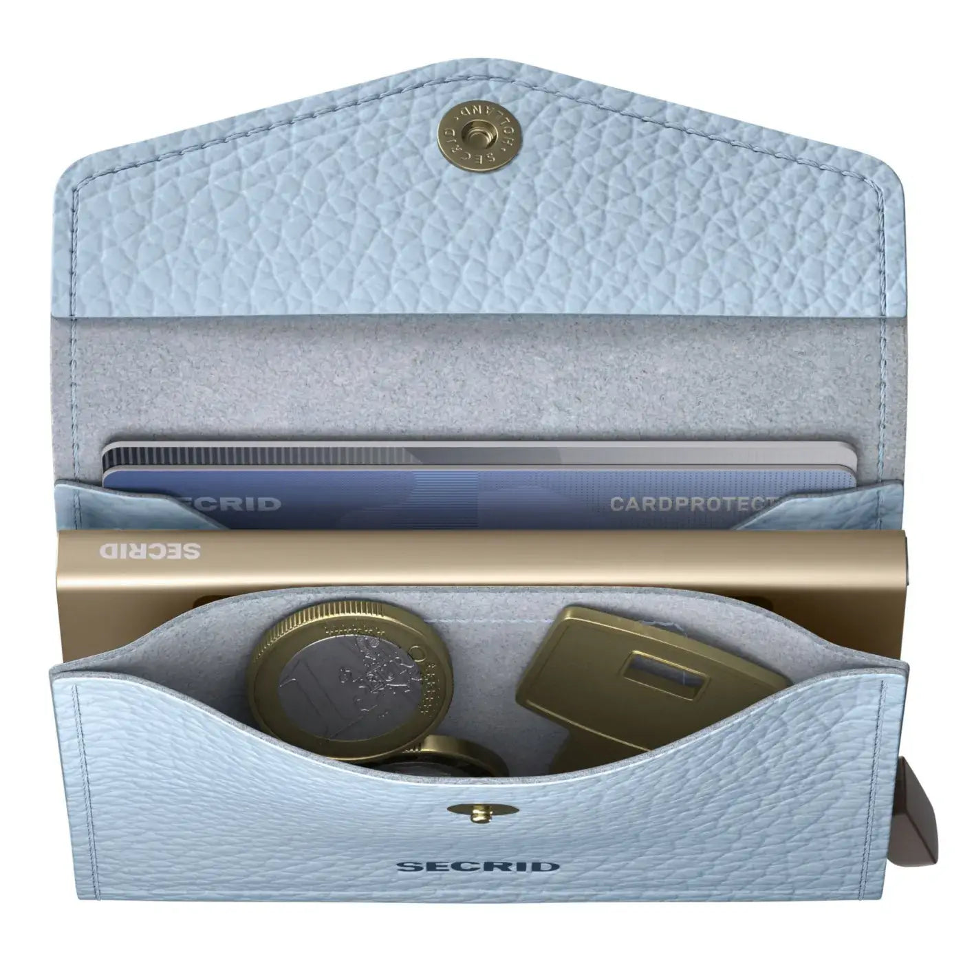 Secrid Envelope Wallet Compact RFID Card Wallet - Pebble Ice Blue