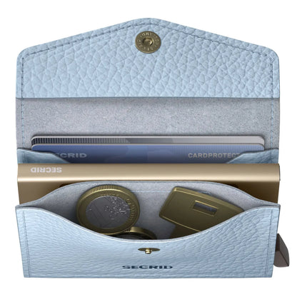 Secrid Envelope Wallet Compact RFID Card Wallet - Pebble Ice Blue