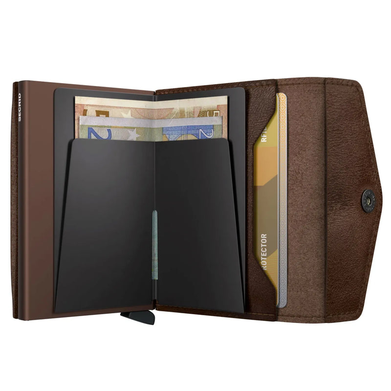 Secrid Envelope Wallet Compact RFID Card Wallet - Vintage Chocolate