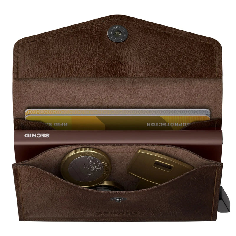 Secrid Envelope Wallet Compact RFID Card Wallet - Vintage Chocolate