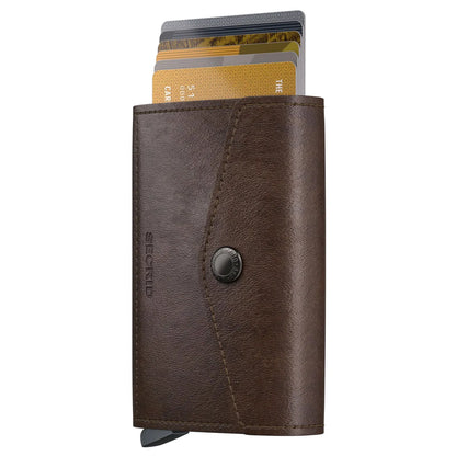 Secrid Envelope Wallet Compact RFID Card Wallet - Vintage Chocolate