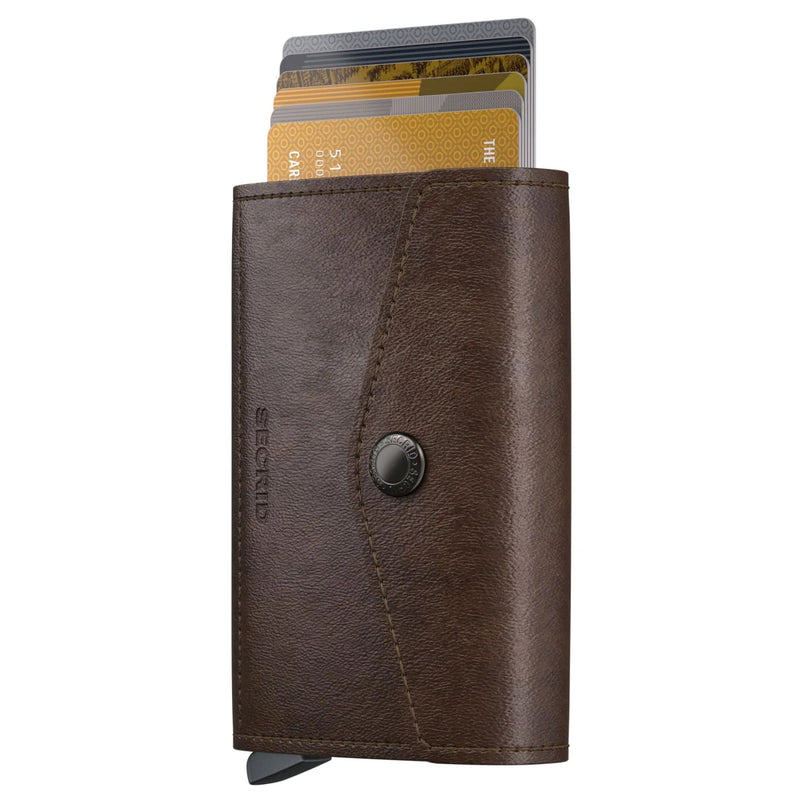 Secrid Envelope Wallet Compact RFID Card Wallet - Vintage Chocolate