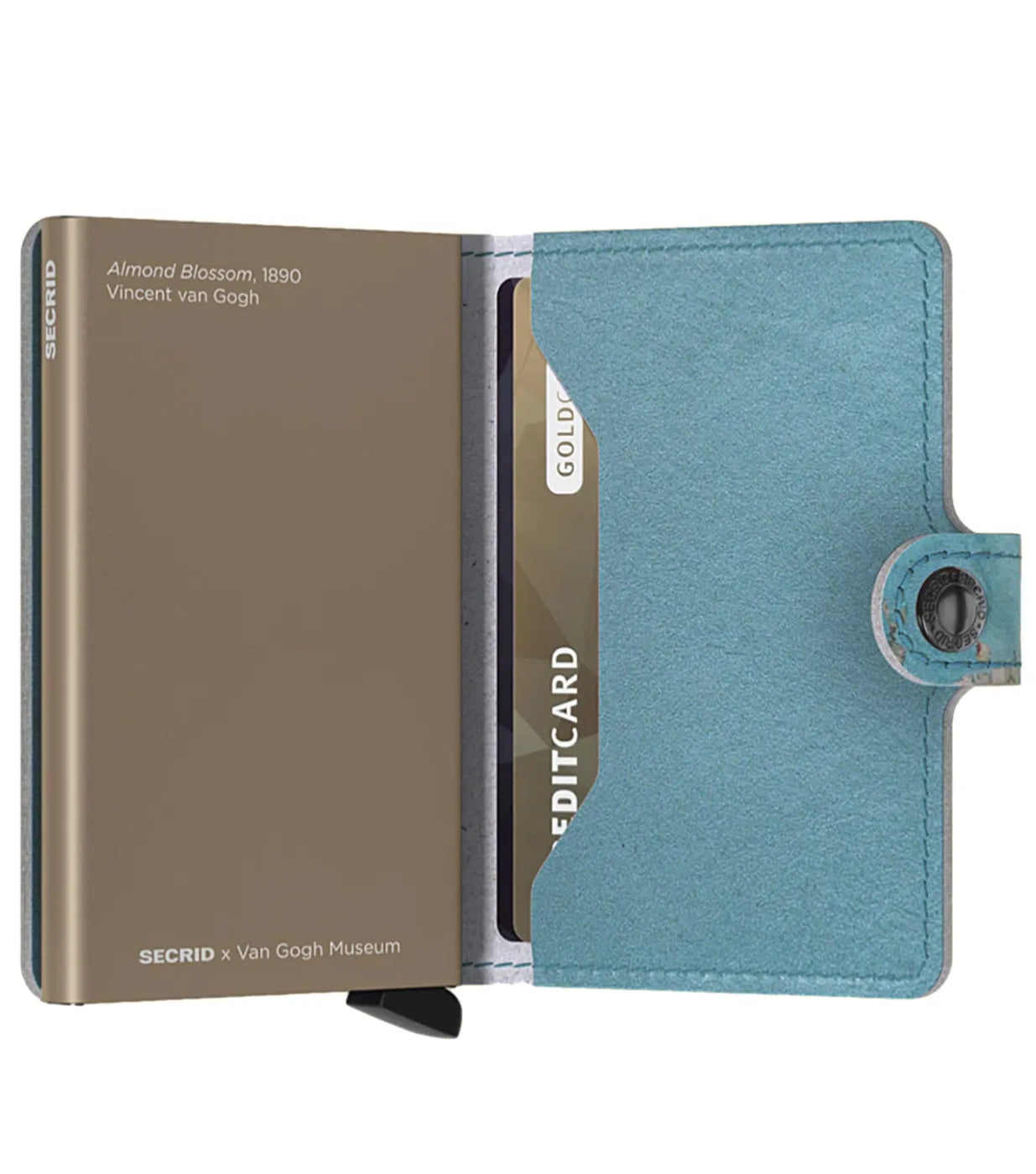 Features press stud closure