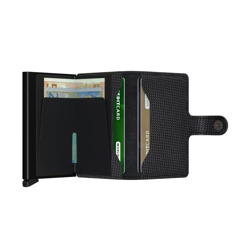 Includes two interior pockets for holding cards, notes, receipts, business cards and some coins