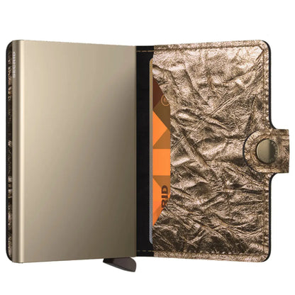 Secrid Miniwallet Compact RFID Wallet - Crunch Gold
