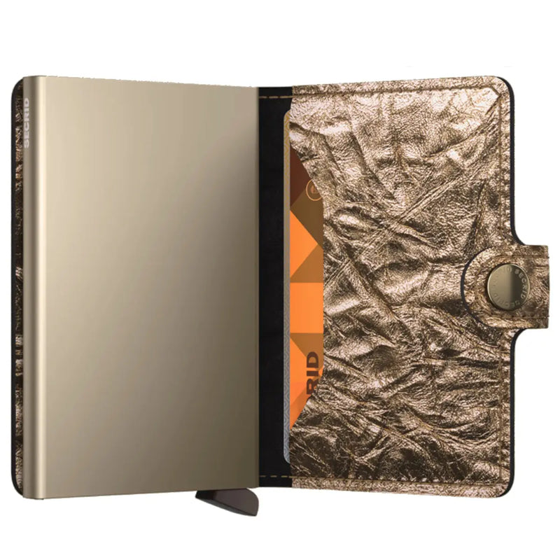 Secrid Miniwallet Compact RFID Wallet - Crunch Gold