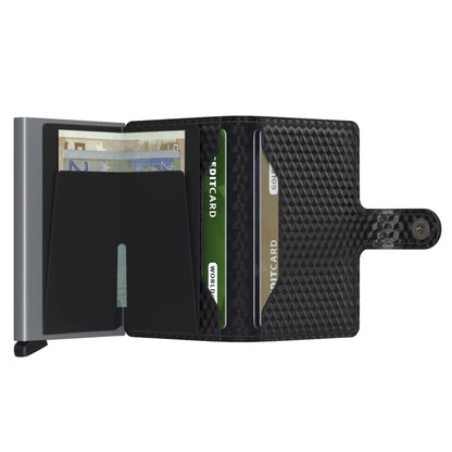 Secrid Miniwallet Compact RFID Wallet - Cubic Black / Titanium