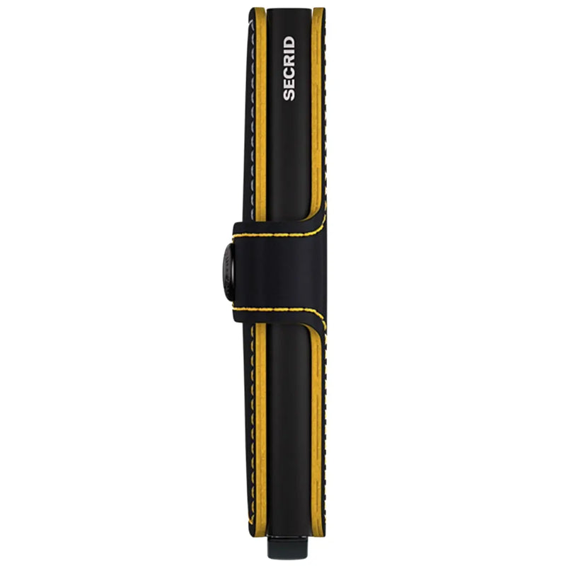 Miniwallet made from European leather with anodised aluminium card protector