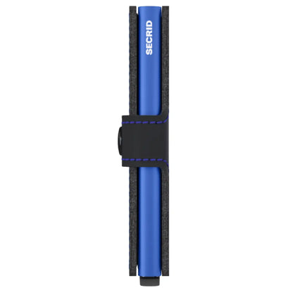 Secrid Miniwallet Compact RFID Wallet - Matte Black / Blue