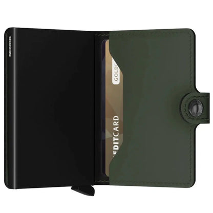 Secrid Miniwallet Compact RFID Wallet - Matte Green / Black