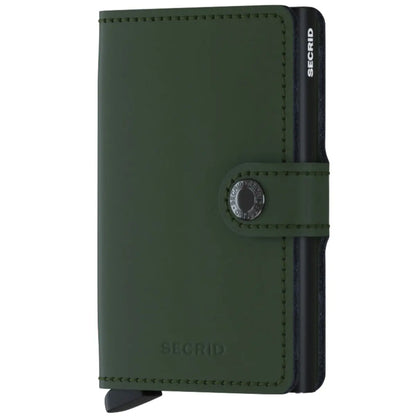 Secrid Miniwallet Compact RFID Wallet - Matte Green / Black