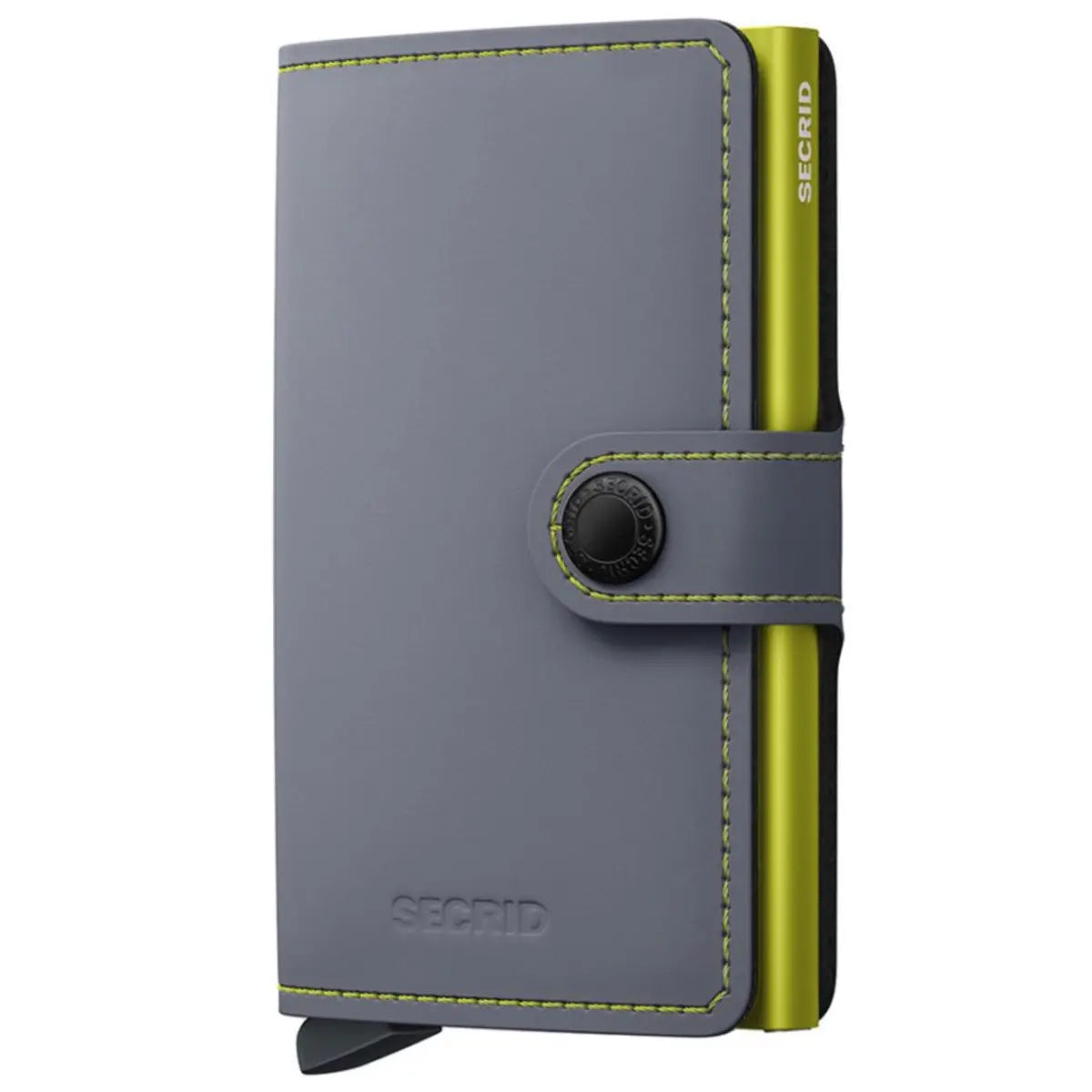 Secrid Miniwallet Compact RFID Wallet - Matte Grey / Lime
