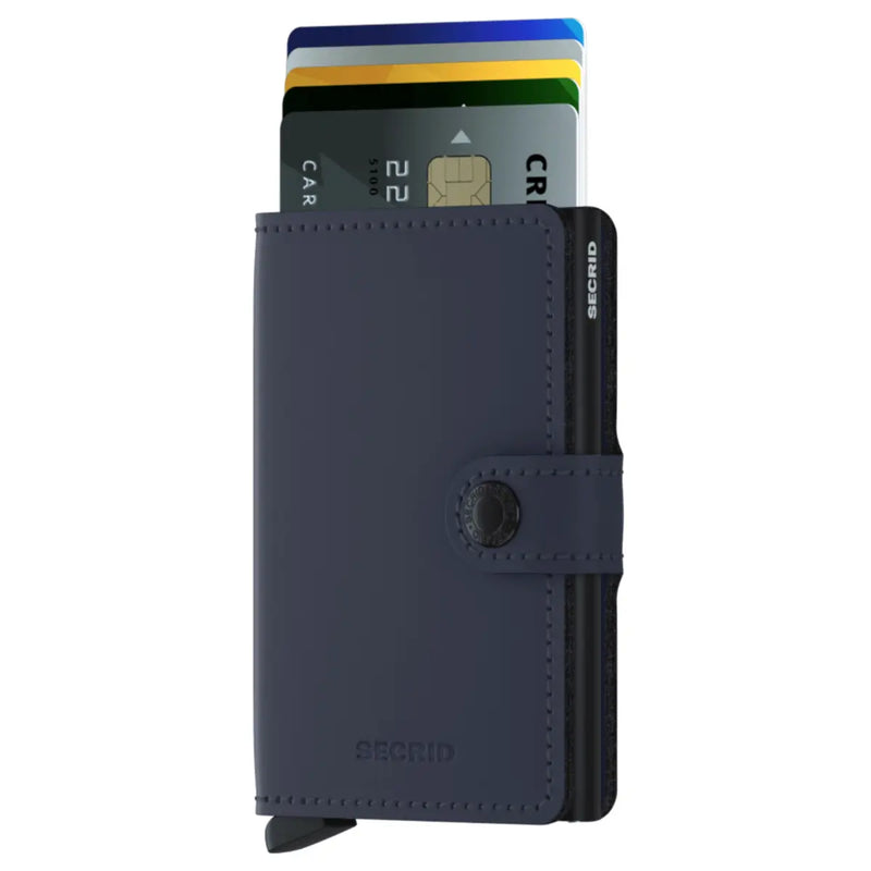 Secrid Miniwallet Compact RFID Wallet - Matte Night Blue