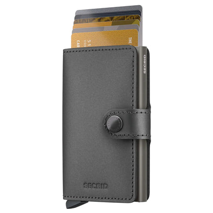 Secrid Miniwallet Compact RFID Wallet - Matte Satin Steel