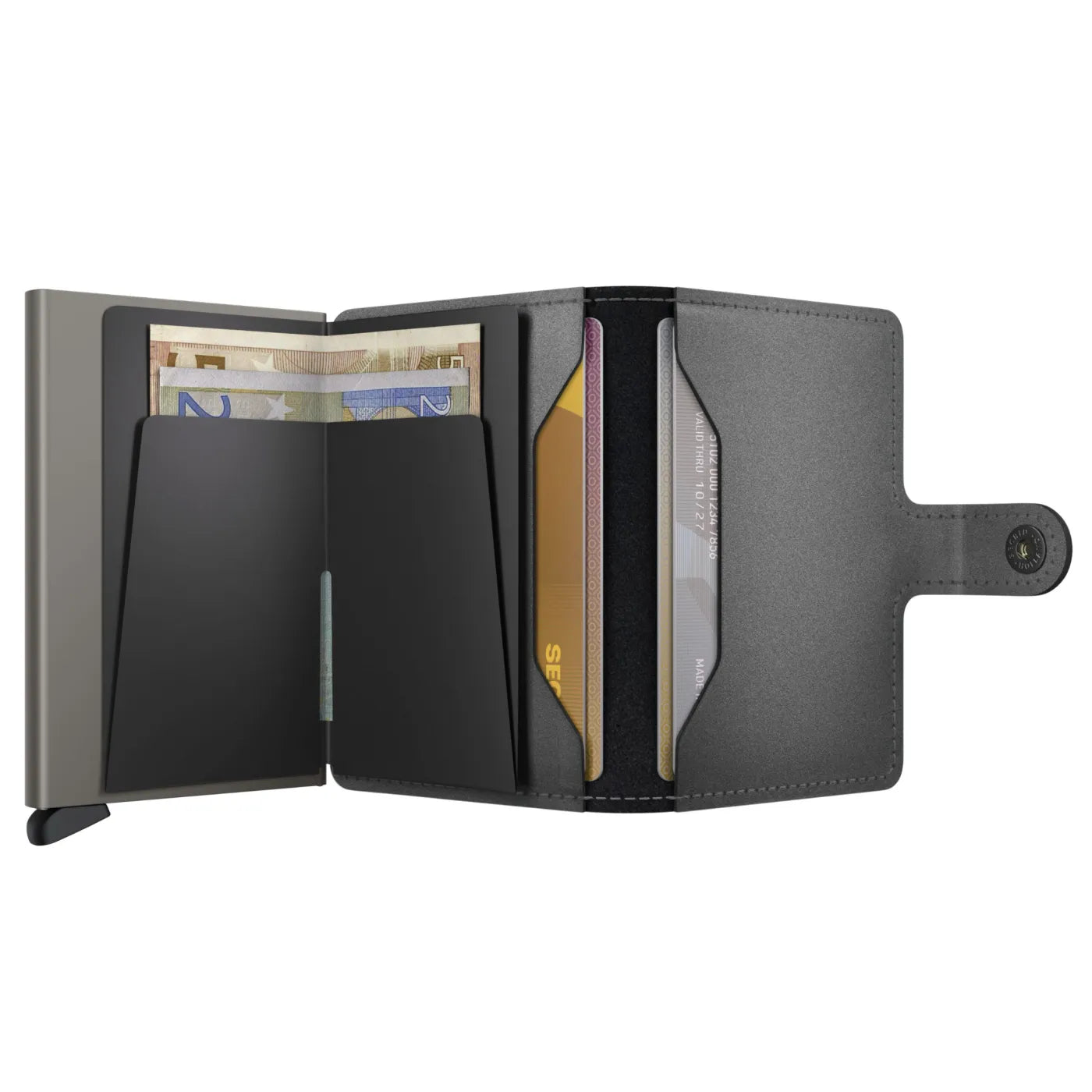 Secrid Miniwallet Compact RFID Wallet - Matte Satin Steel
