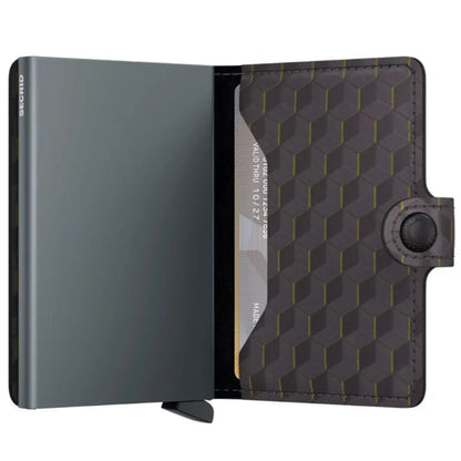 Secrid Miniwallet Compact RFID Wallet - Optical Grey / Yellow