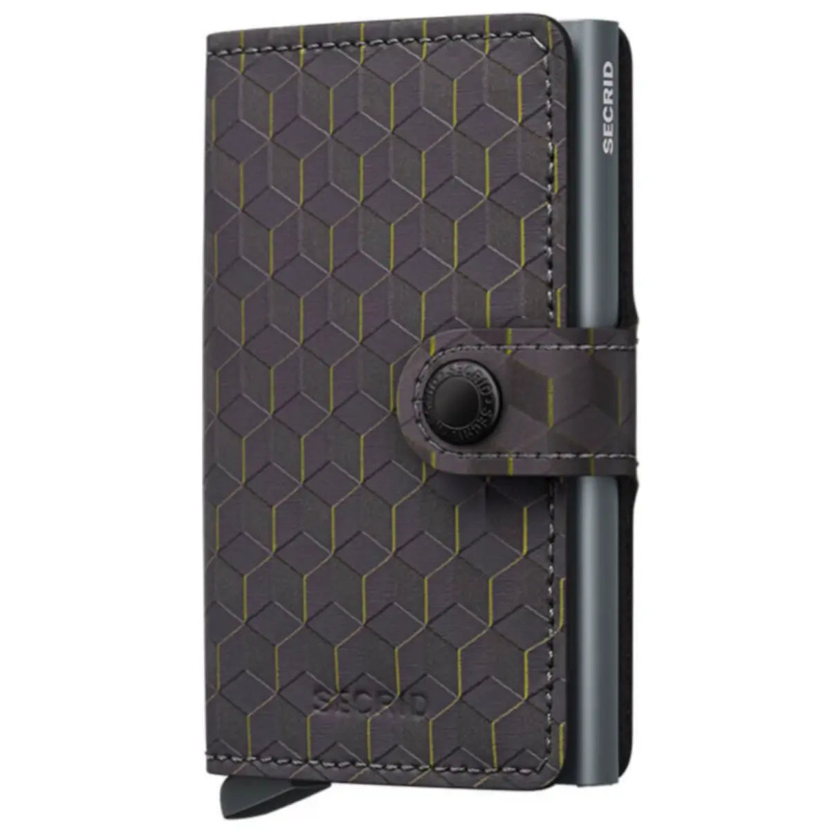 Secrid Miniwallet Compact RFID Wallet - Optical Grey-Yellow