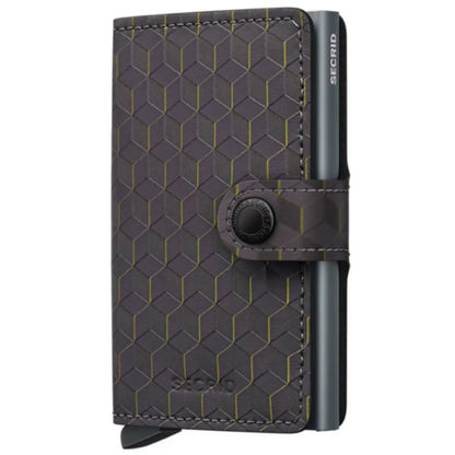 Secrid Miniwallet Compact RFID Wallet - Optical Grey-Yellow